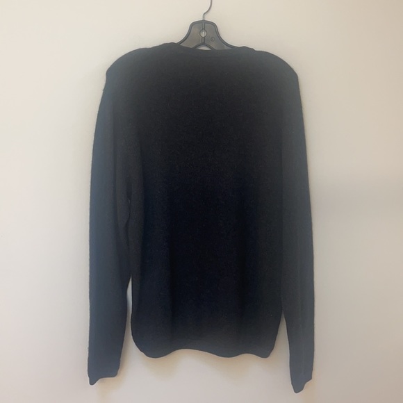 Autumn Cashmere Black Cashmere Men’s Crewneck Sweater - Picture 6 of 6